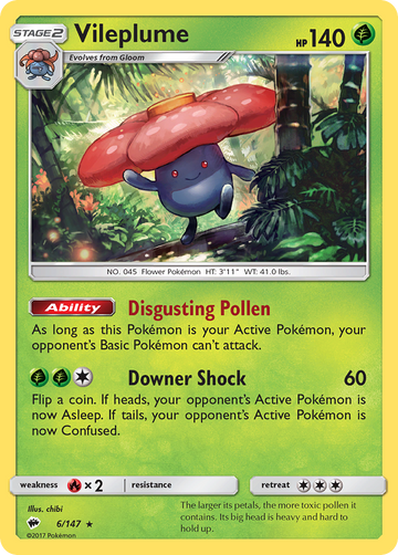 Vileplume 6 147 Burning Shadows Holofoil