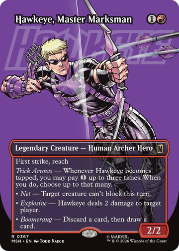Hawkeye, Master Marksman [367] [Borderless] [Logo] [Marvel Super Heroes] [Non-Foil]