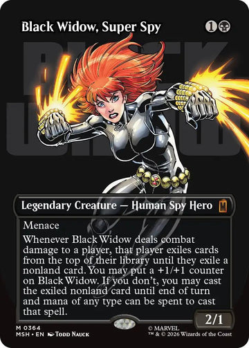 Black Widow, Super Spy [364] [Borderless] [Logo] [Marvel Super Heroes] [Non-Foil]