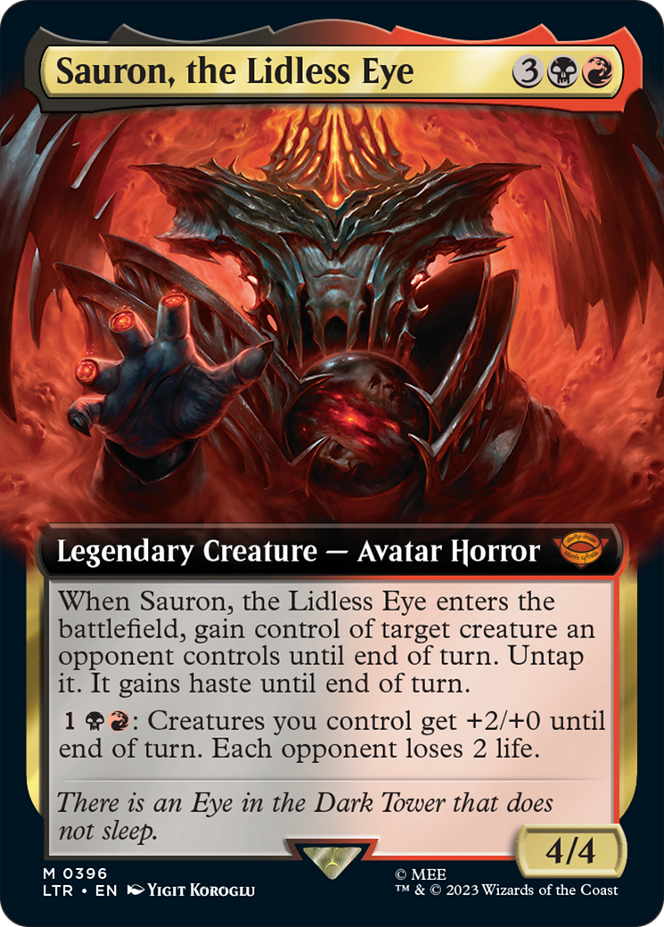 Sauron, the Lidless Eye - The Lord of the Rings: Tales of Middle-earth: (Extended Art)