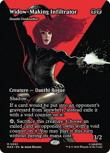 Widow-Making Infiltrator - Dauthi Voidwalker [63] [Borderless] [Source Material] [Marvel Universe] [Non-Foil]