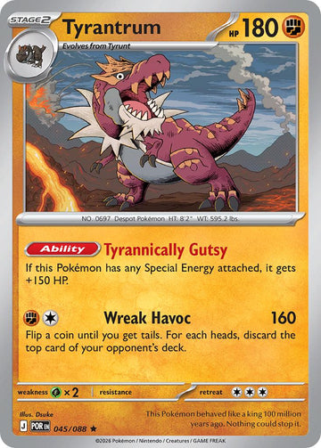 Tyrantrum - 045/088 - Rare [me03-045] [Holo]