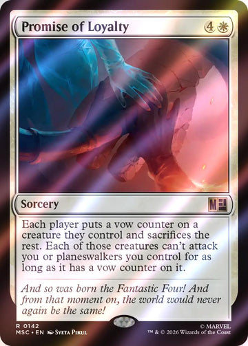 Promise of Loyalty [142] [Marvel Super Heroes: Commander] [Surge Foil]