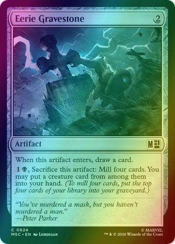 Eerie Gravestone [824] [Jumpstart] [Marvel Super Heroes: Commander] [Foil]