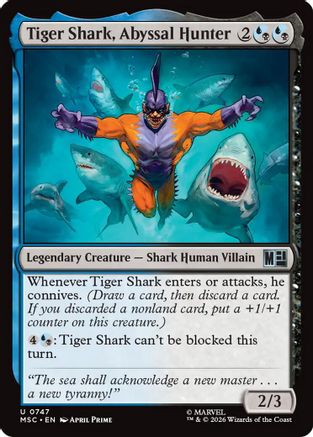 Tiger Shark, Abyssal Hunter - Commander: Marvel Super Heroes