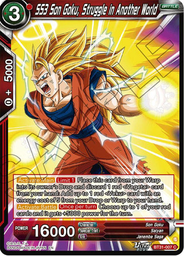 SS3 Son Goku, Struggle in Another World (BT31-007) [Impact Beyond Dimensions]