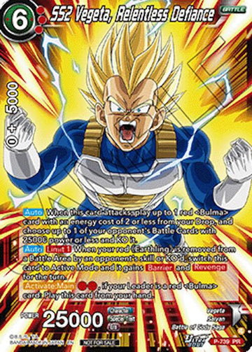 SS2 Vegeta, Relentless Defiance (Ultra-Bout Series Tournament Pack Vol.3) (P-739) [Tournament Promotion Cards]