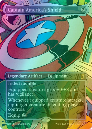 Captain America's Shield [317] [Borderless] [Scene] [Marvel Super Heroes] [Foil]