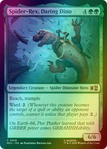 Spider-Rex, Daring Dino [818] [Jumpstart] [Marvel Super Heroes: Commander] [Foil]