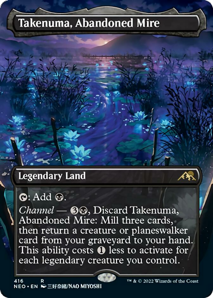 Takenuma, Abandoned Mire (NEO-416) - Kamigawa: Neon Dynasty (Borderless) Foil