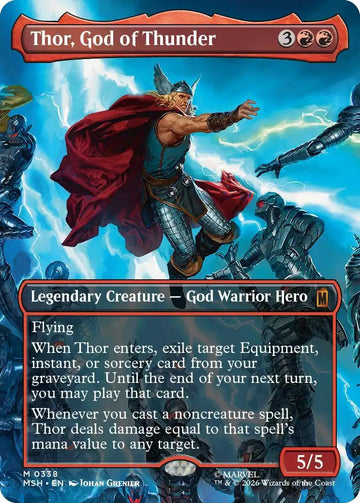Thor, God of Thunder [338] [Borderless] [Scene] [Marvel Super Heroes] [Non-Foil]