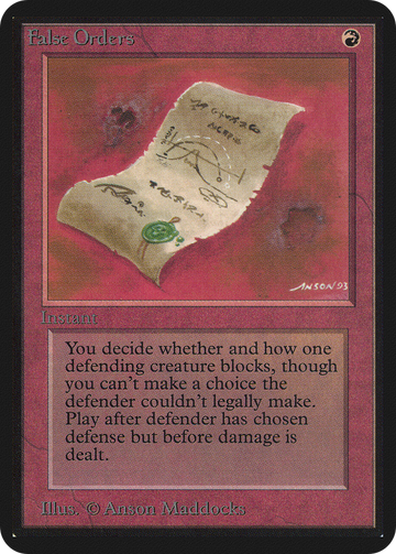 False Orders (LEA-147) - Limited Edition Alpha