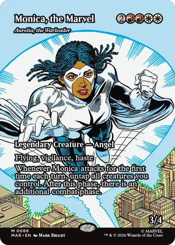 Monica, the Marvel - Aurelia, the Warleader [86] [Borderless] [Source Material] [Marvel Universe] [Non-Foil]