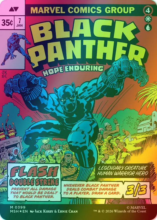 King T'Challa // Black Panther, Hope Enduring [399] [Borderless] [Classic Comic] [Marvel Super Heroes] [Foil]