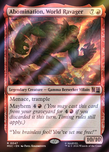 Abomination, World Ravager [47] [Marvel Super Heroes: Commander] [Surge Foil]