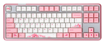 Varmilo Sword 2-87 Sakura R2 White LED TKL Dye Sub PBT Aluminum EC Mechanical Keyboard