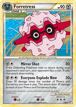 Forretress (3/90) - Undaunted Holofoil