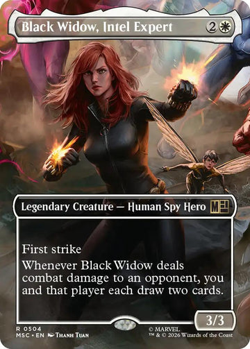 Black Widow, Intel Expert [504] [Borderless] [Scene] [Marvel Super Heroes: Commander] [Non-Foil]