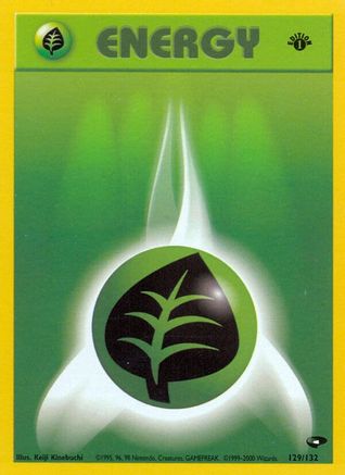 Grass Energy (129/132) - Gym Challenge 1st Edition