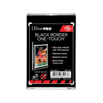 Ultra Pro: 130PT Black Border UV One-Touch Magnetic Collectible Card Holder - 5ct
