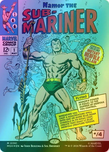 Namor the Sub-Mariner [391] [Borderless] [Classic Comic] [Marvel Super Heroes] [Foil]