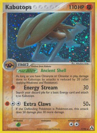 Kabutops (7/92) - Legend Maker Holofoil