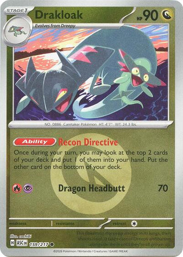 Drakloak - Energy Symbol Pattern - 159/217 - Common [me025-159] [Reverse Holo]