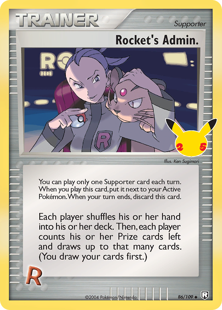 Rocket's Admin 86 25 Celebrations Classic Collection Holofoil