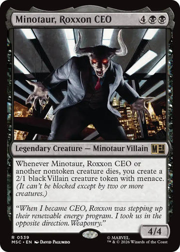 Minotaur, Roxxon CEO [539] [Beginner Box] [Marvel Super Heroes: Commander] [Non-Foil]