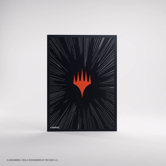 Gamegenic MTG Double Sleeve Pack Premium Art Sleeves - Standard Size - 105ct - Marvel Super Heroes - Comic Burst Black