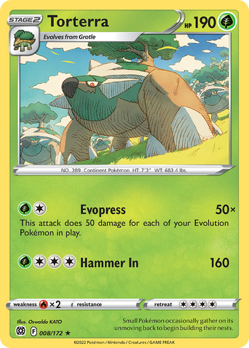 Torterra 8 172 Brilliant Stars Holofoil