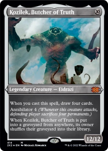 Kozilek, Butcher of Truth (2X2-414) - Double Masters 2022 Etched Foil