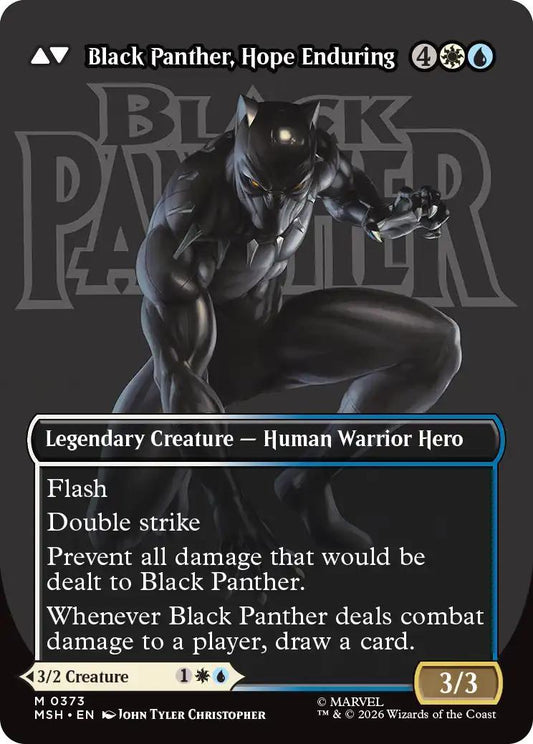 King T'Challa // Black Panther, Hope Enduring [373] [Borderless] [Logo] [Marvel Super Heroes] [Non-Foil]