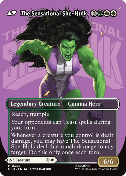 Jennifer Walters // The Sensational She-Hulk [355] [Borderless] [Logo] [Marvel Super Heroes] [Non-Foil]