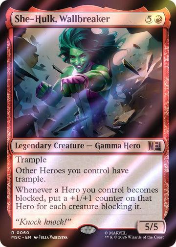 She-Hulk, Wallbreaker [60] [Marvel Super Heroes: Commander] [Surge Foil]