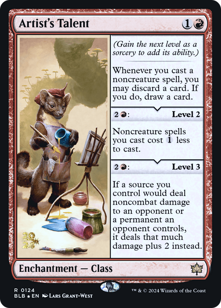 Artist's Talent (PRE-124S) - Bloomburrow Promos Foil