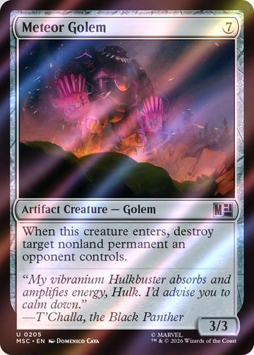 Meteor Golem [205] [Marvel Super Heroes: Commander] [Surge Foil]