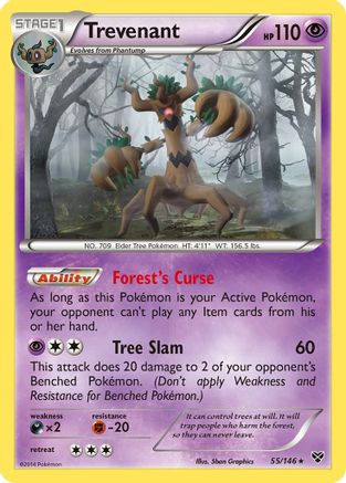 Trevenant (55/146) - XY Base Set Holofoil