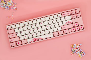 Ducky x Varmilo Miya Mac Pro Sakura Round 2 White LED 65% Double Shot PBT Mechanical Keyboard