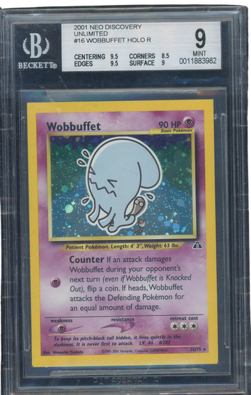 BGS 9 Wobbuffet Holo R Neo Discovery Square Cut