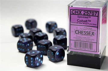 Chessex Speckled 16mm d6 Cobalt Dice Block (12 dice)