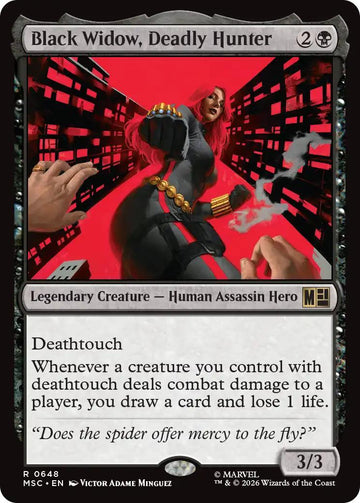 Black Widow, Deadly Hunter [648] [Jumpstart] [Marvel Super Heroes: Commander] [Non-Foil]