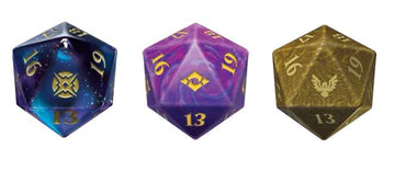 D20 Oversized Spindown Dice - Generic Symbol - Random Color