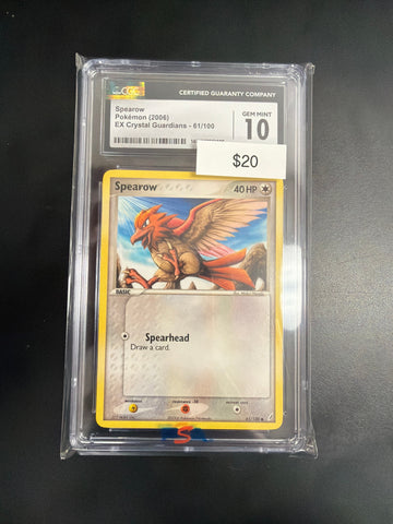 Pokemon Spearow Crystal Guardians #61 CGC 10