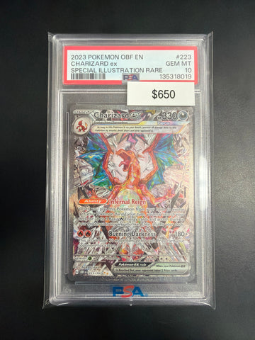 Pokemon Obsidian Flames Charizard EX 223/197 PSA 10