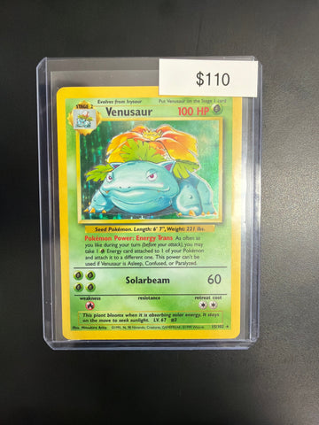 Pokemon Base Set Venusaur #15/102 LP