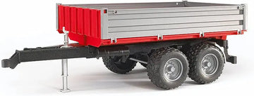 Bruder 02019 Tipping Trailer Accessory with Hitch for Farm Tractors, Construction & Forestry