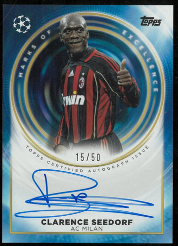 Clarence Seedorf /50 Auto GOLD 2024-25 Topps UEFA