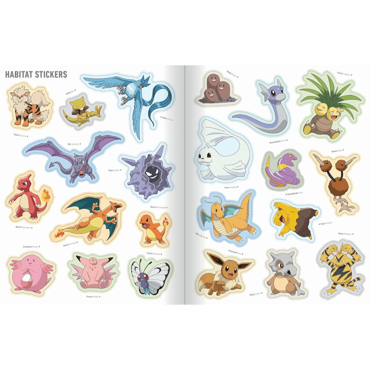 Pokemon The Official Sticker Book Of The Kanto Region