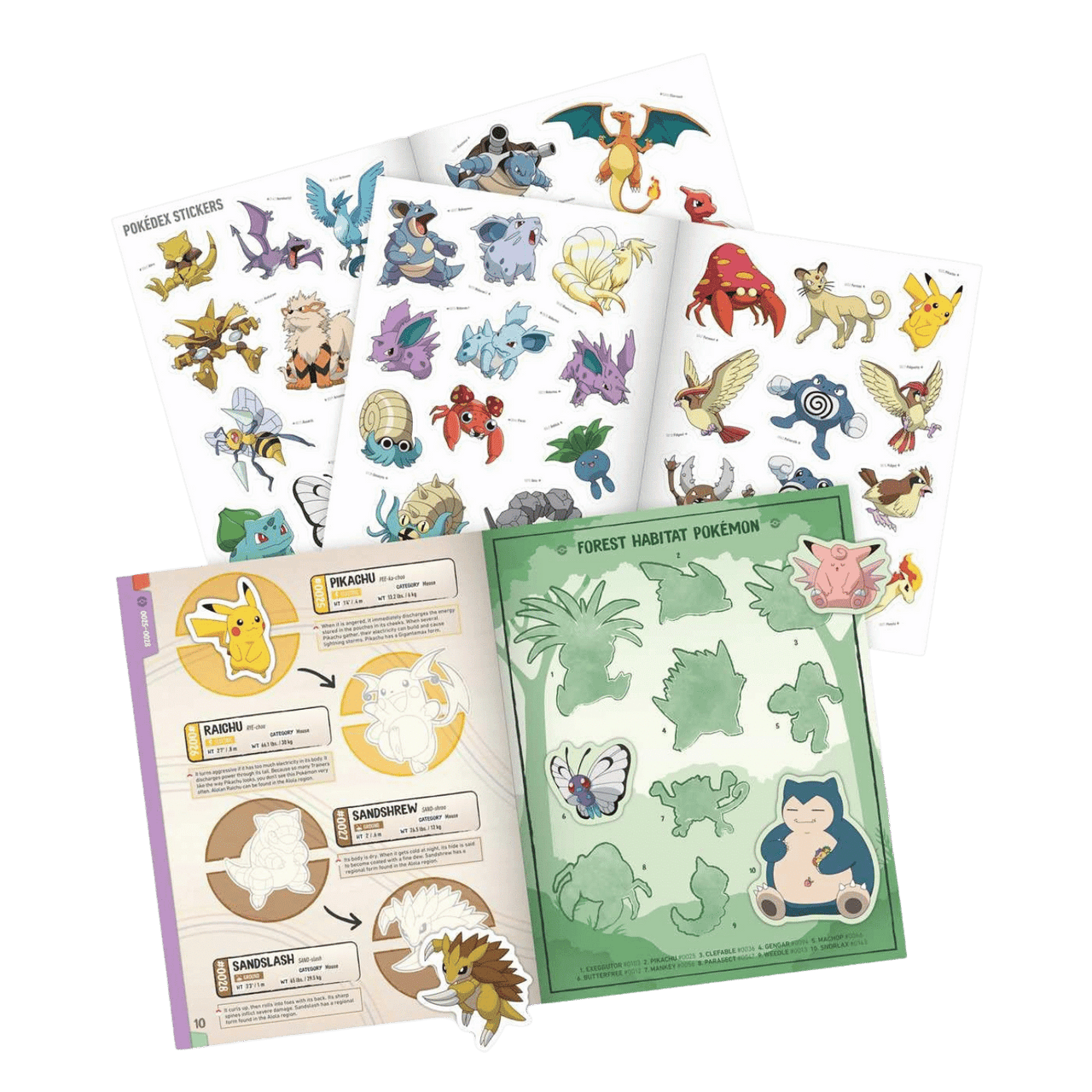 Pokemon The Official Sticker Book Of The Kanto Region